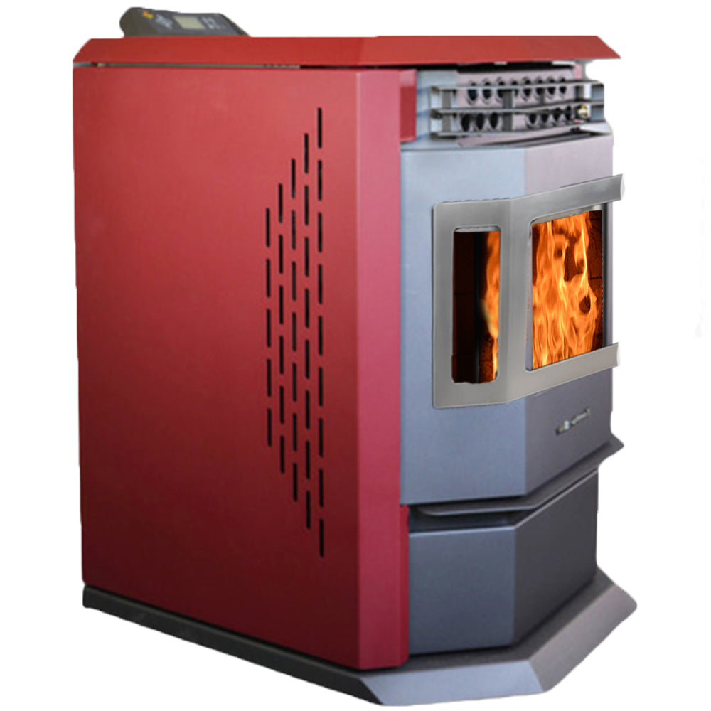 ComfortBilt Pellet Stove Burgundy Stainless Steel Trim HP22-SS