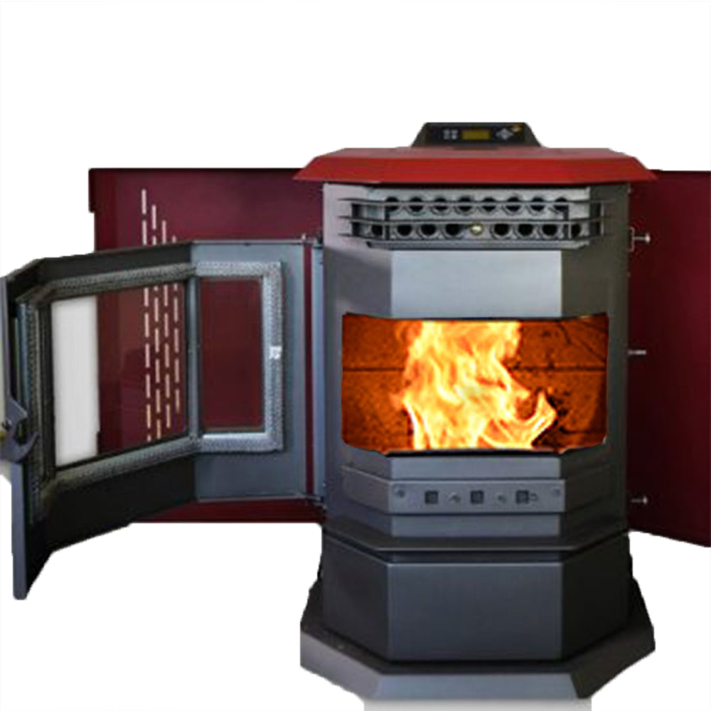 ComfortBilt Pellet Stove Burgundy Stainless Steel Trim HP22-SS
