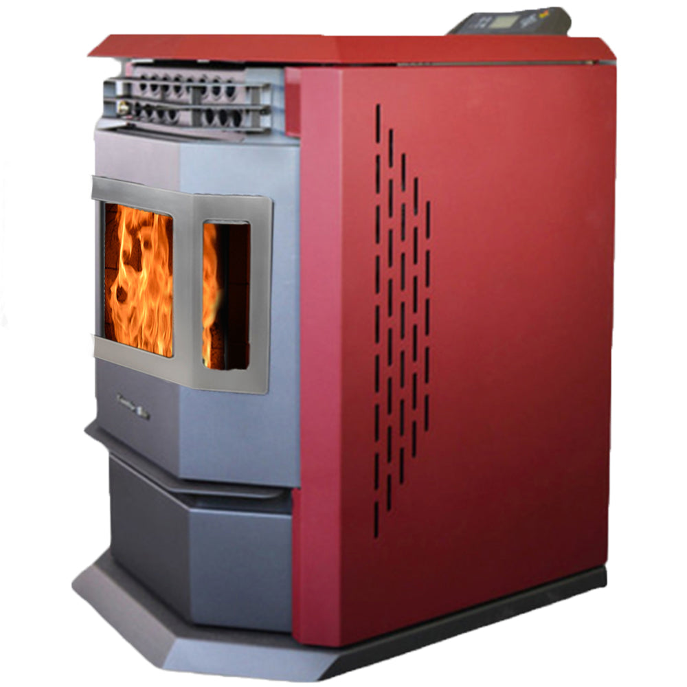 ComfortBilt Pellet Stove Burgundy Stainless Steel Trim HP22-SS
