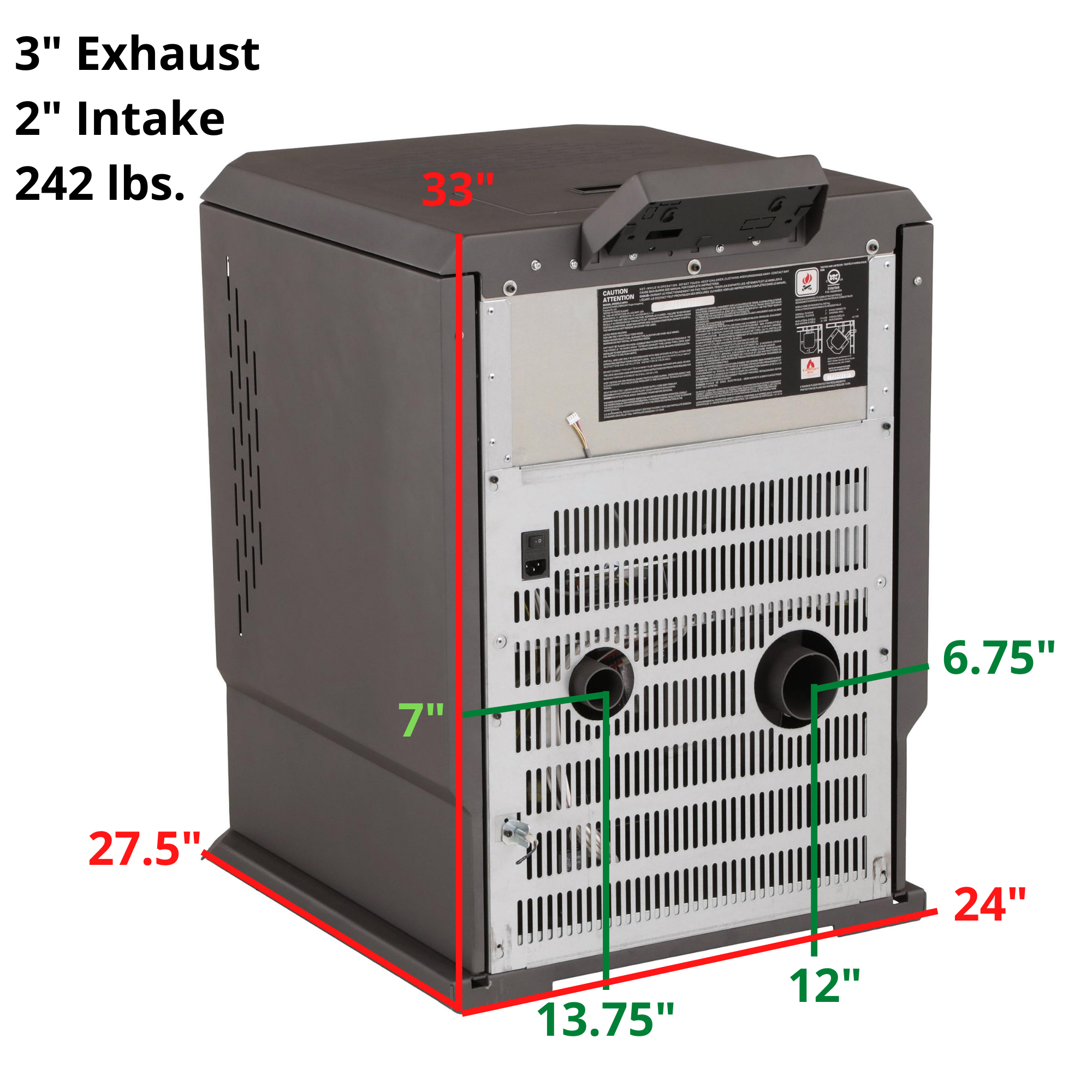 ComfortBilt Pellet Stove Dark Brown HP61