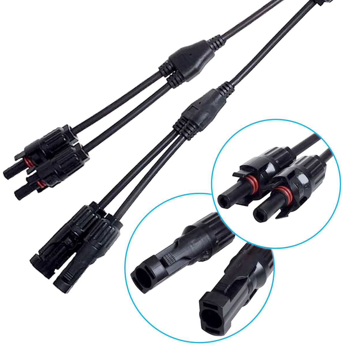 ACOPWER 1 Pair Solar Panel PV T/Y Connectors HY-AS-MC4TY