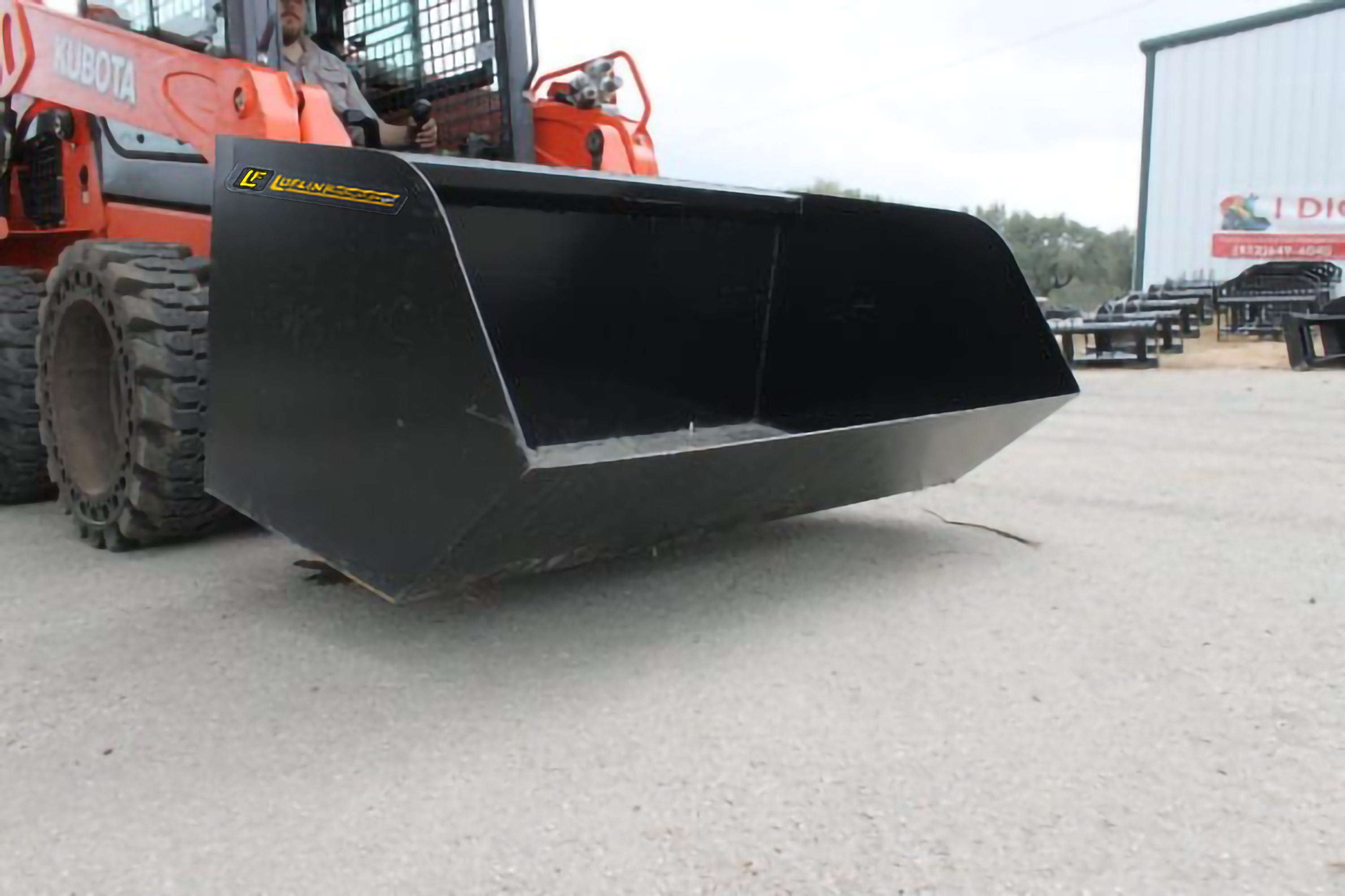 Loflin Fabrication | Trash Bucket | 72" & 84" Width | For Skid Steer Loaders