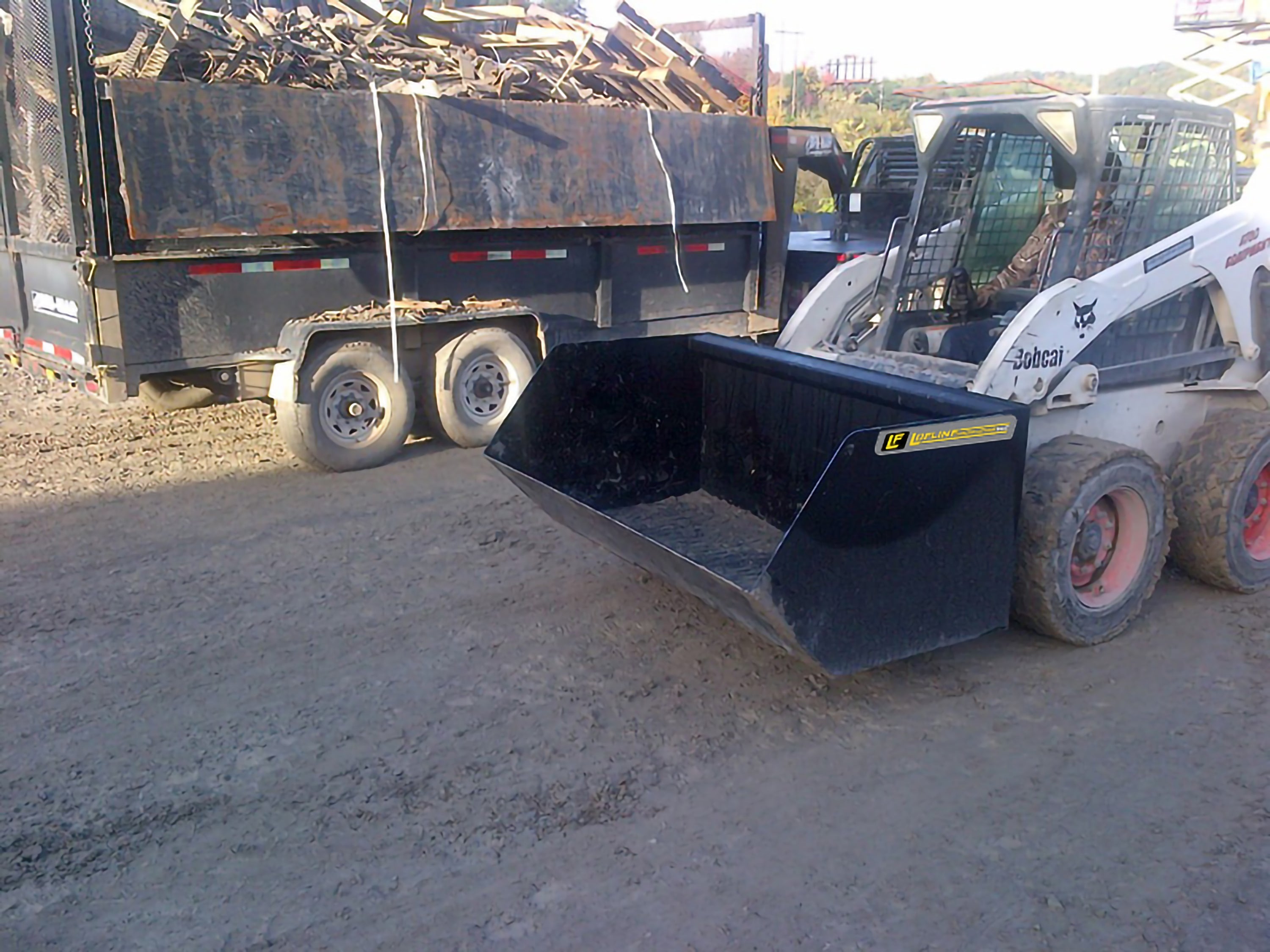 Loflin Fabrication | Trash Bucket | 72" & 84" Width | For Skid Steer Loaders