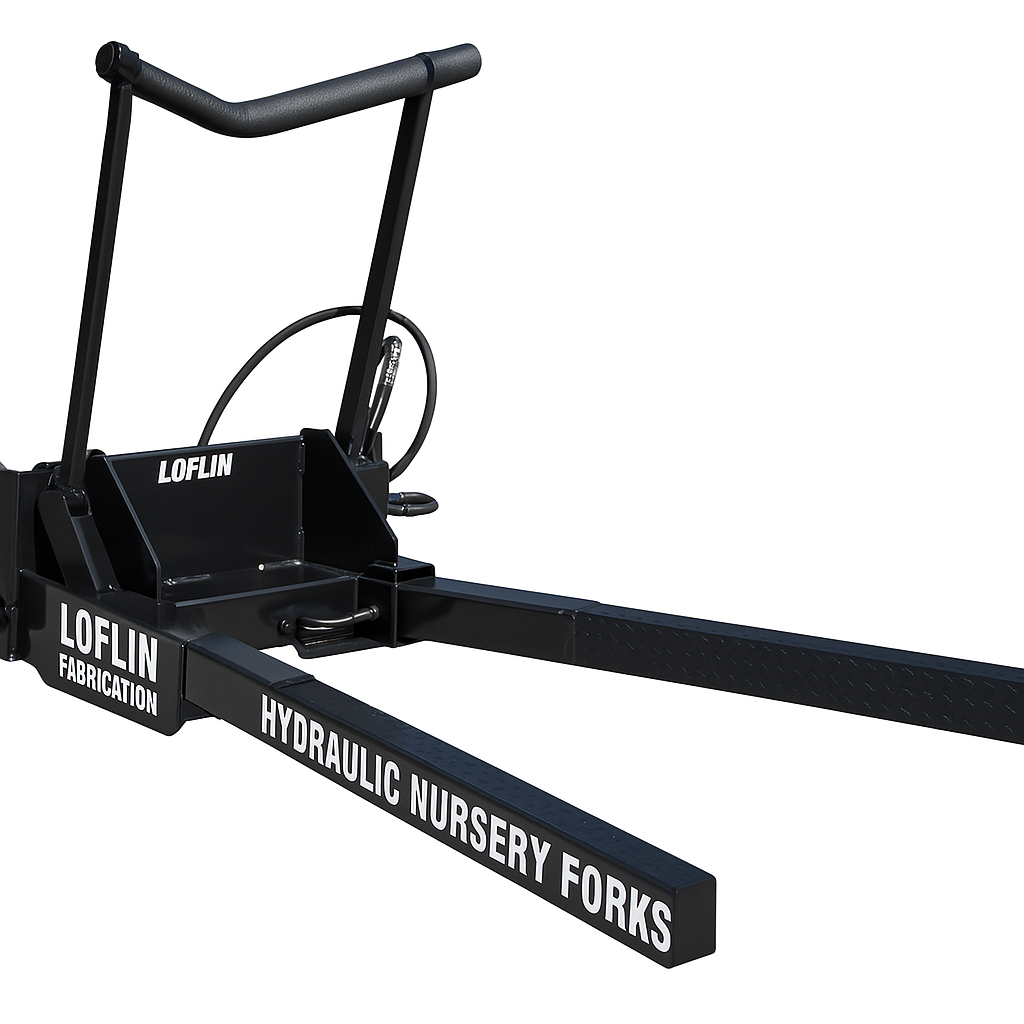 Loflin Fabrication | Hydraulic Nursery Forks | 60" Forks | For Skid Steer