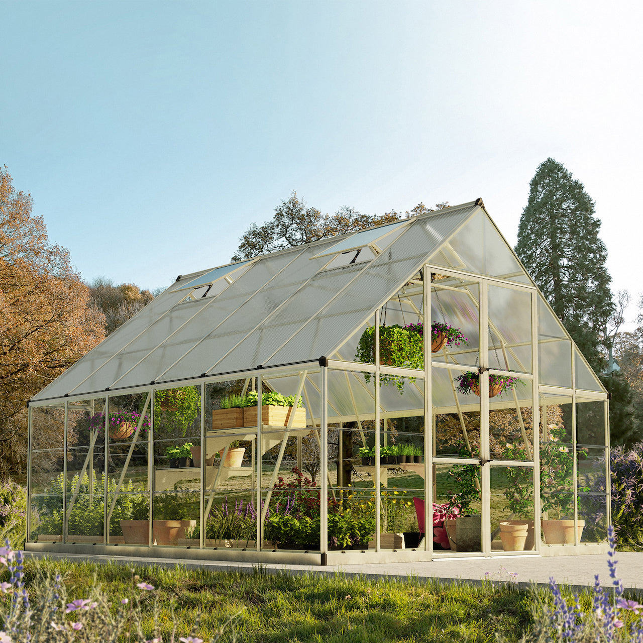 Palram - Canopia | Balance Greenhouse Kit With Clear 0.8mm Polycarbonate Glazing