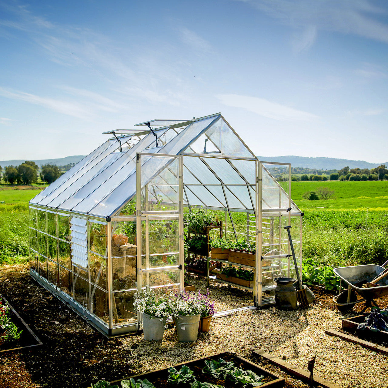 Palram - Canopia | Balance Greenhouse Kit With Clear 0.8mm Polycarbonate Glazing
