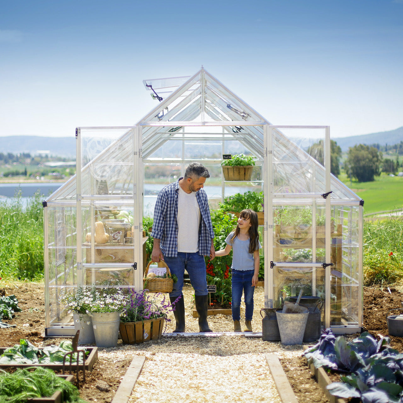 Palram - Canopia | Balance Greenhouse Kit With Clear 0.8mm Polycarbonate Glazing