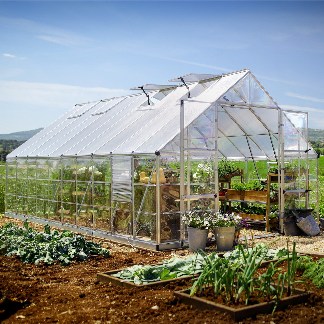 Palram - Canopia | Balance Greenhouse Kit With Clear 0.8mm Polycarbonate Glazing