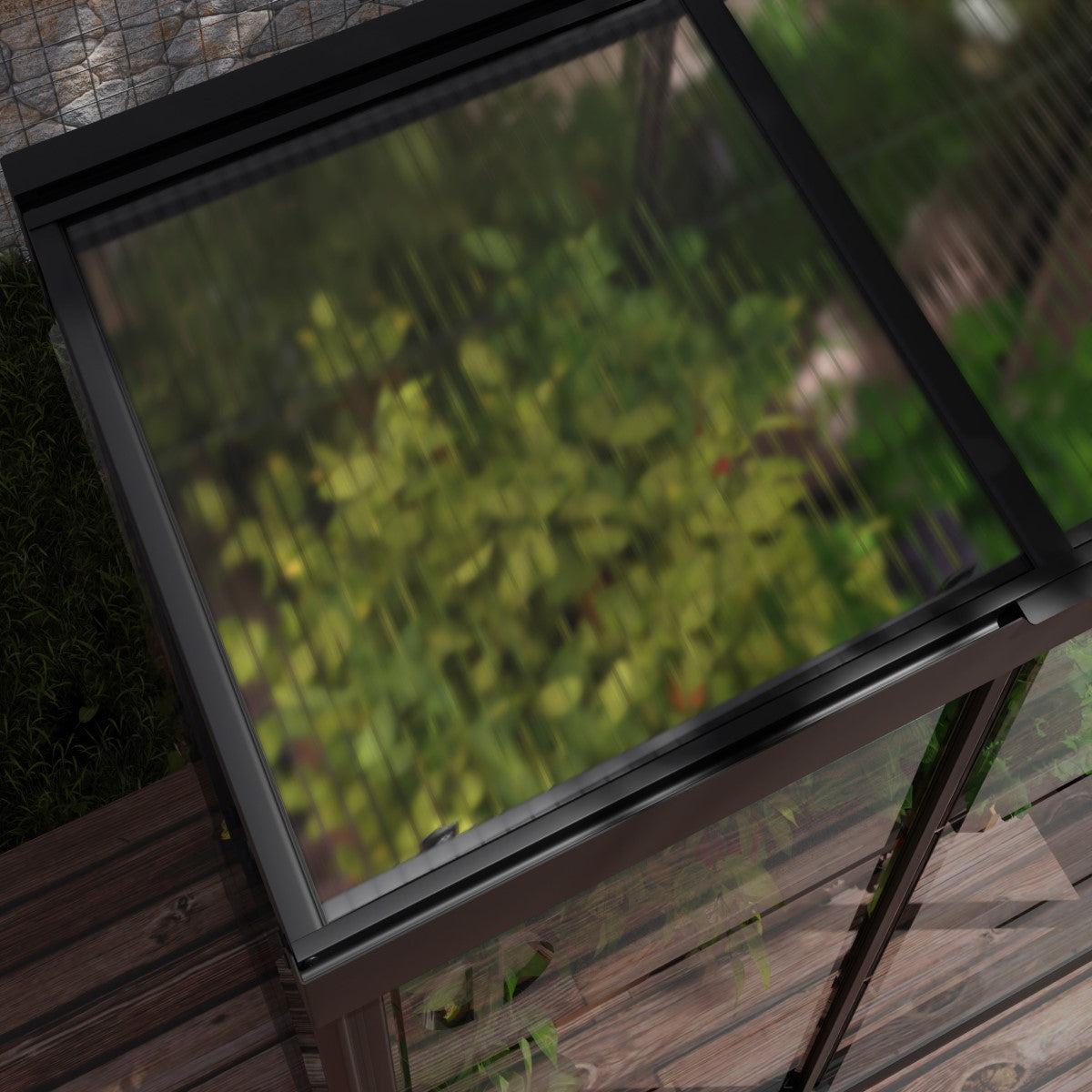 Palram - Canopia | Ivy 4x2 ft. Mini Greenhouse Kit - Black Frame with Clear Polycarbonate Glazing