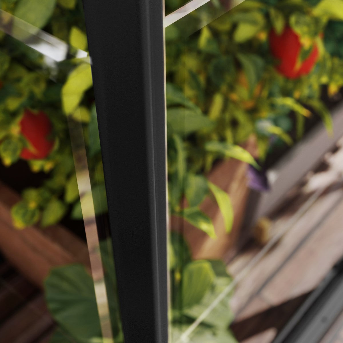 Palram - Canopia | Ivy 4x2 ft. Mini Greenhouse Kit - Black Frame with Clear Polycarbonate Glazing