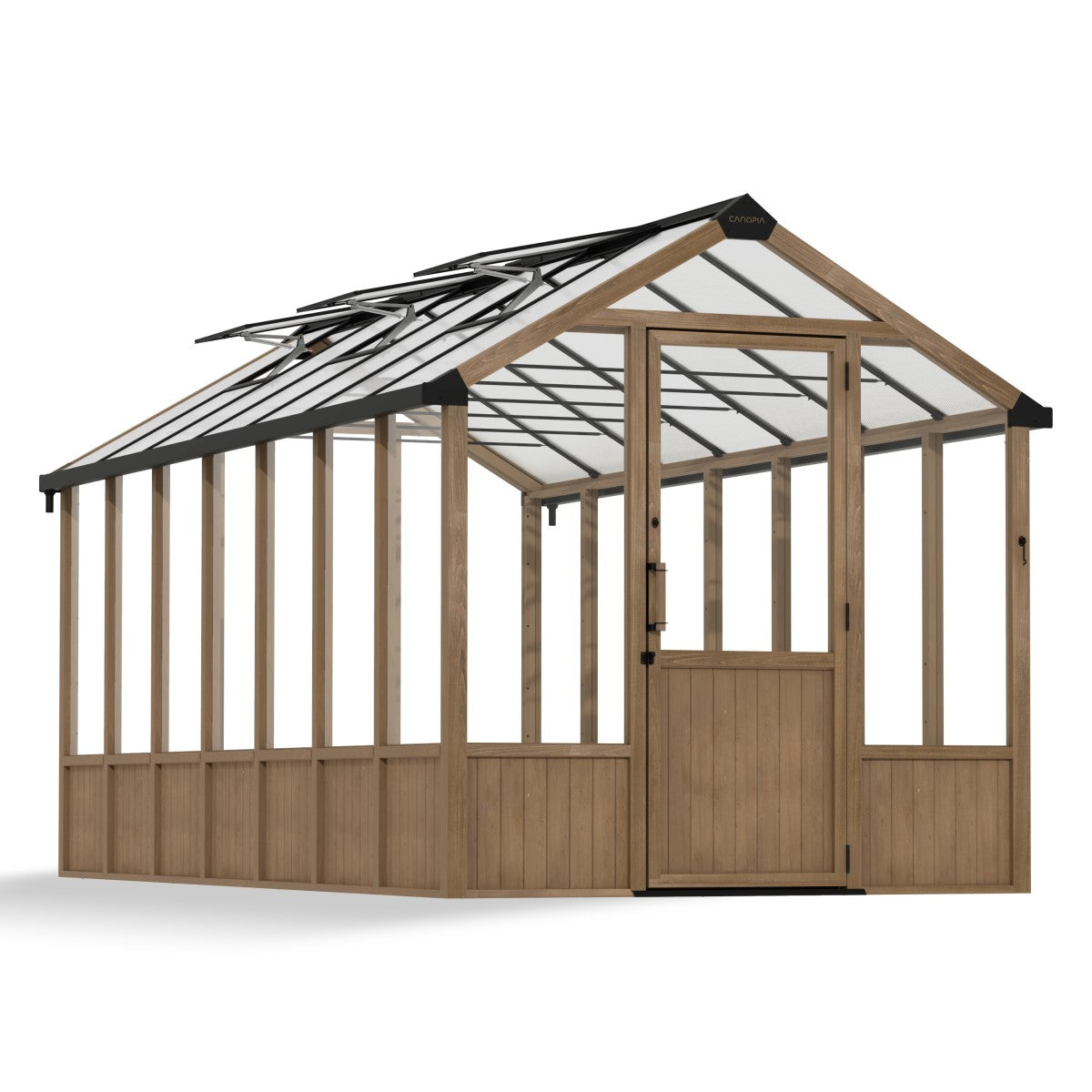 Palram - Canopia | Natura 8 ft Series - Cedar Wood Greenhouse Kit