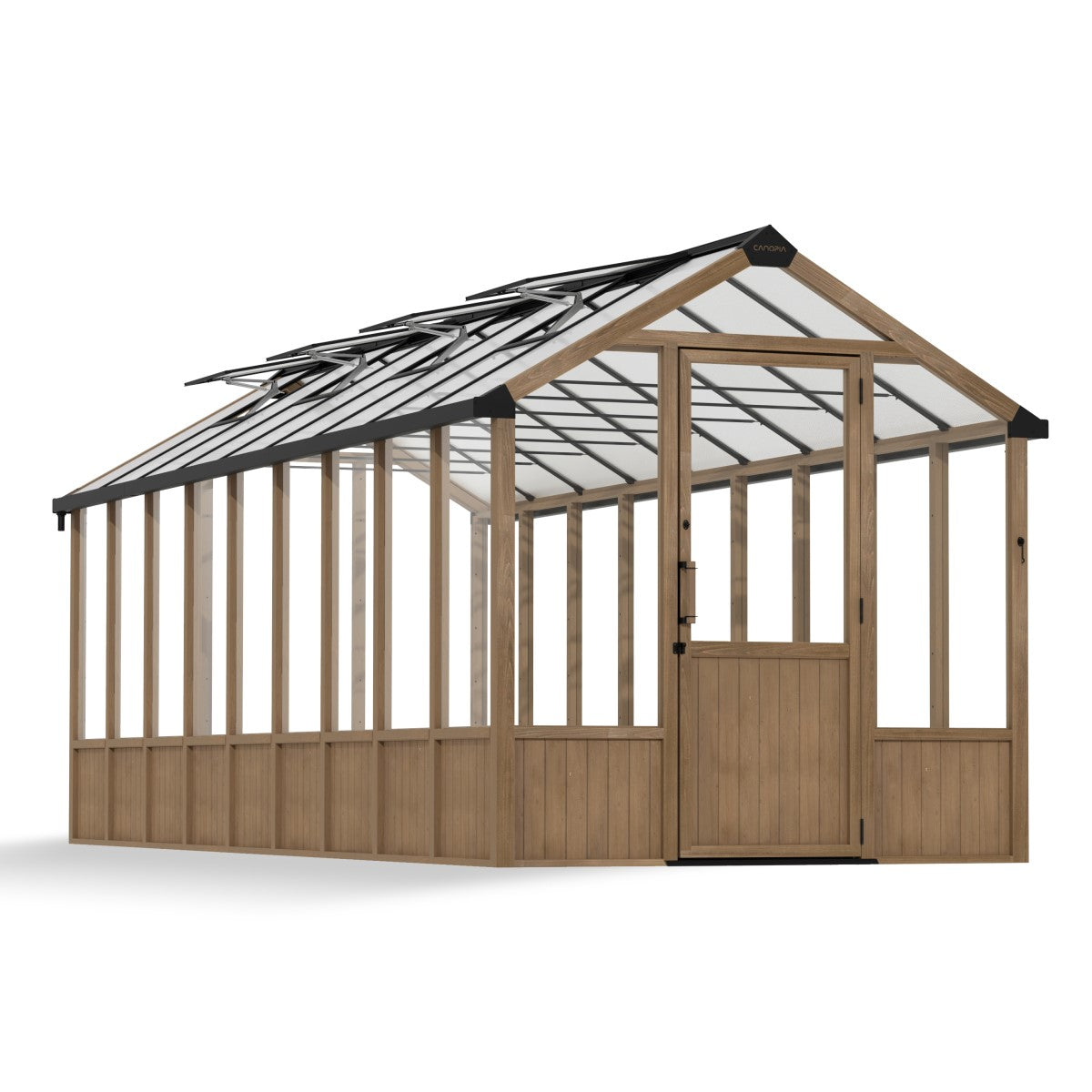 Palram - Canopia | Natura 8 ft Series - Cedar Wood Greenhouse Kit