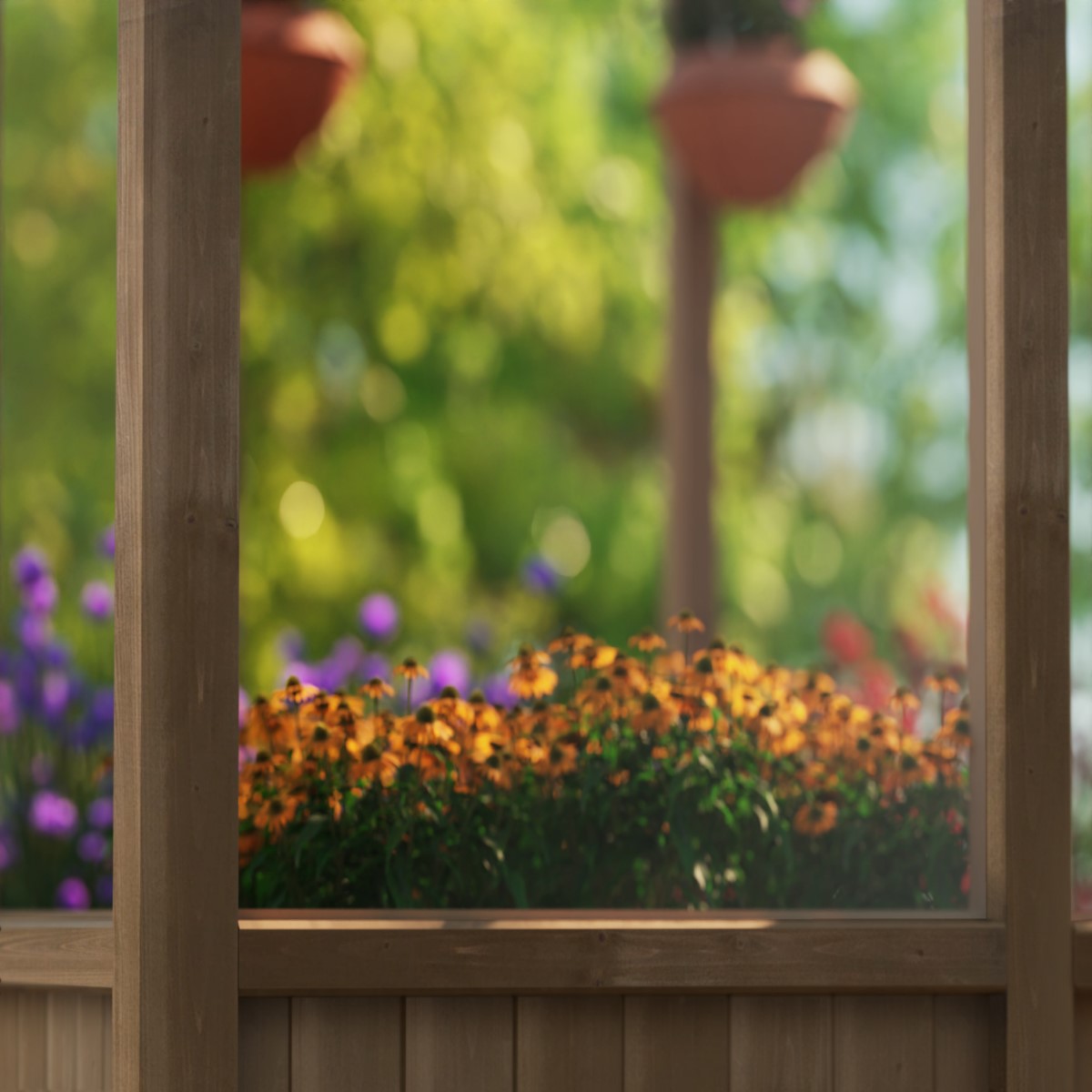 Palram - Canopia | Natura 8 ft Series - Cedar Wood Greenhouse Kit