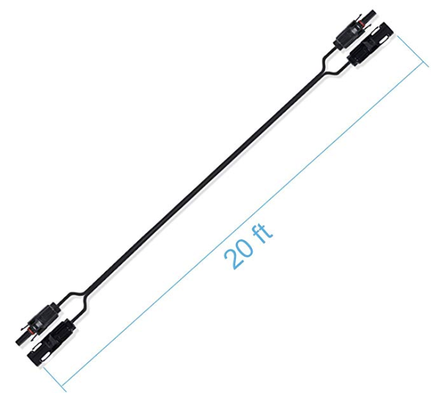 ACOPOWER 20FT/14AWG Solar Extension Cable HY-AS-MM1420