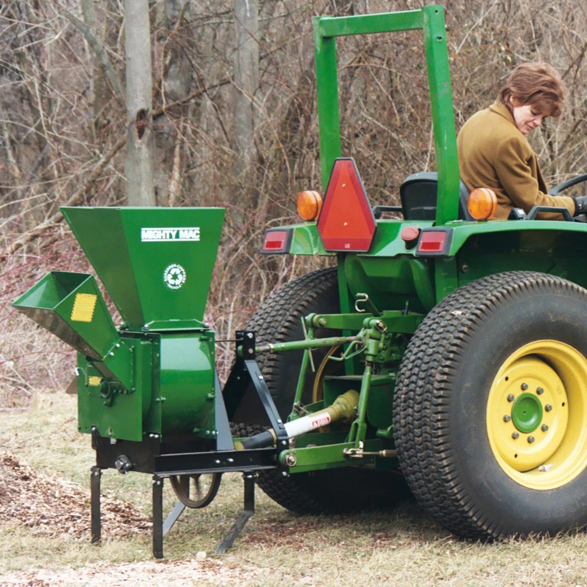 Mighty Mac™ Wood Chipper 3-1/2” Max Capacity - 3-Point Tractor PTO Powered (TPH123)