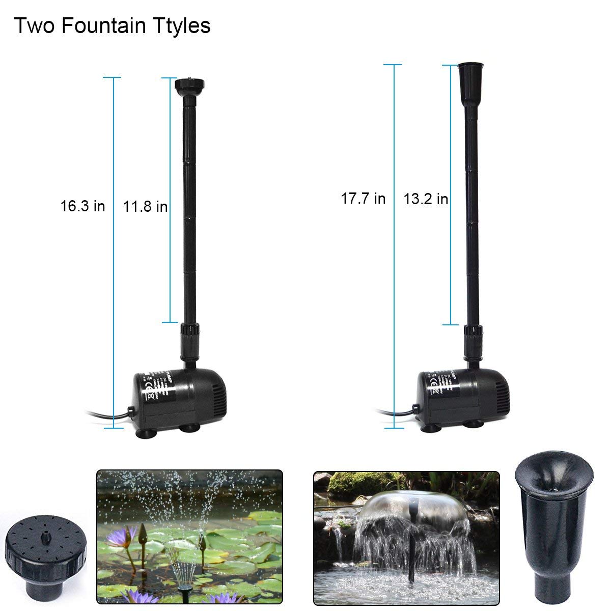 ACOPOWER Solar Water Pump Kit-410GPH Submersible Pump and 20W Solar Panel HY-20WPUMP