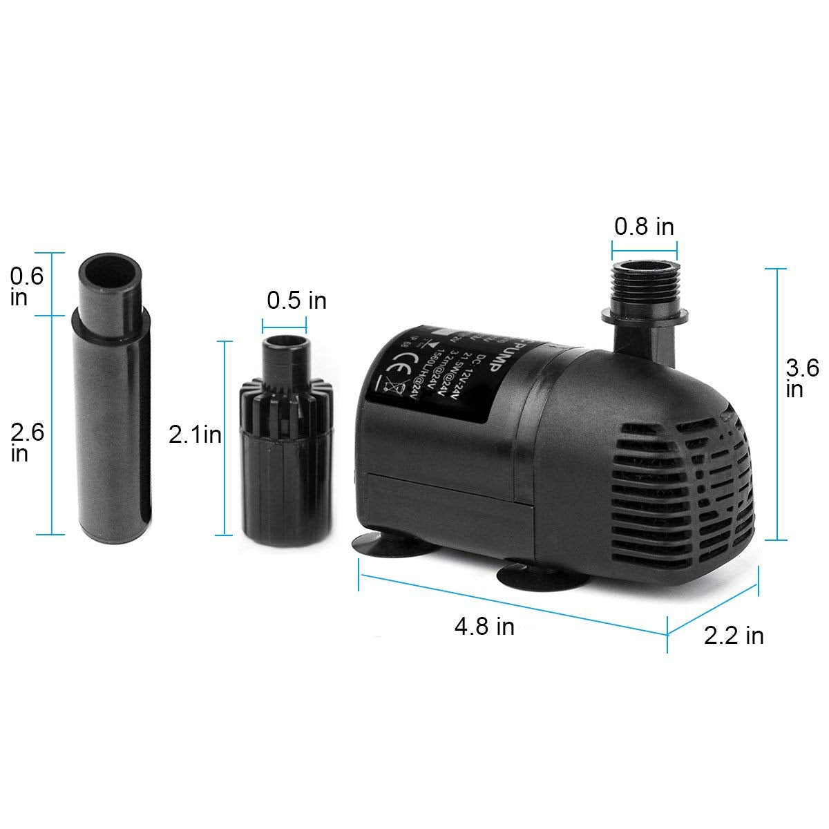 ACOPOWER Solar Water Pump Kit-410GPH Submersible Pump and 20W Solar Panel HY-20WPUMP
