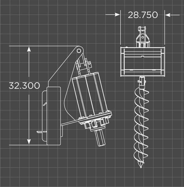 Loflin Fabrication | Auger | 4"-48" Bit Diameter | For Mini Skid Steers
