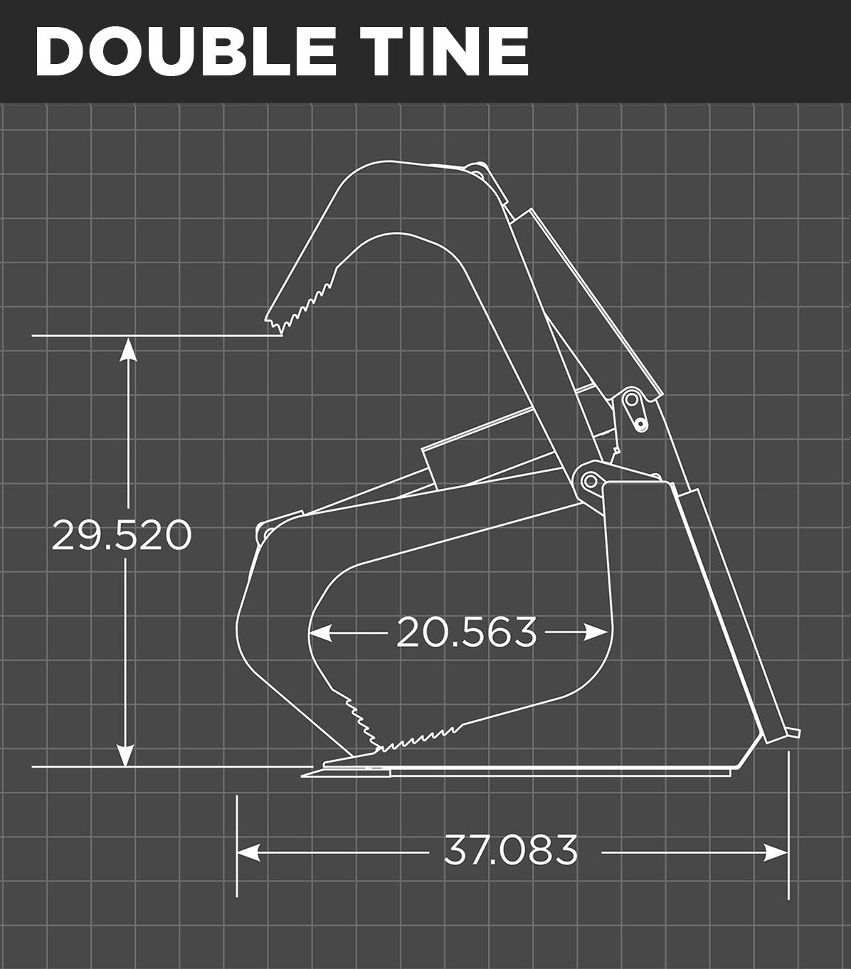 Loflin Fabrication | Compact Tractor Grapple Buckets | 60", 66", and 72" | For Compact Tractor