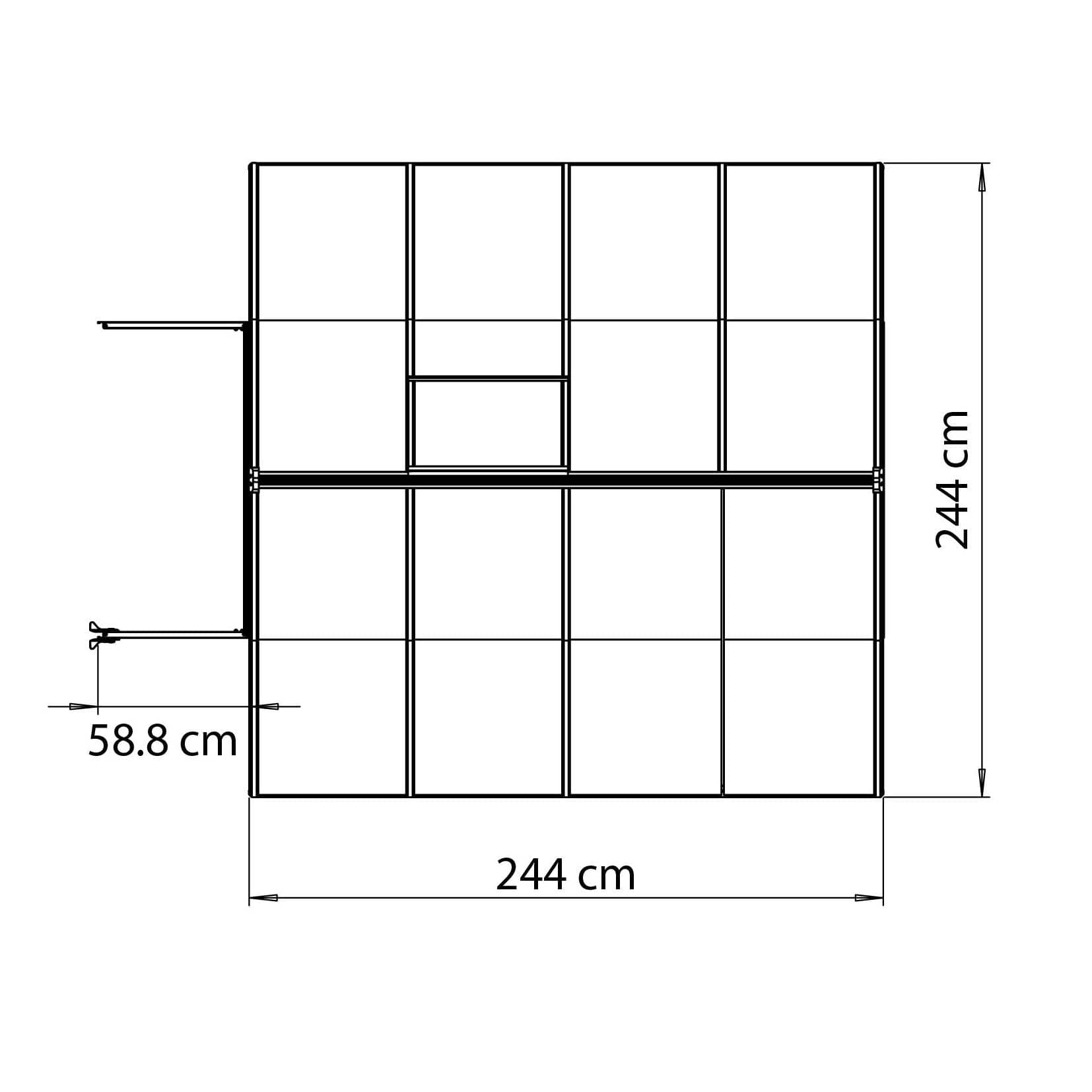 Palram - Canopia | Bella Greenhouse 8 Ft Wide - Silver With 6mm Twin-wall Polycarbonate Glazing