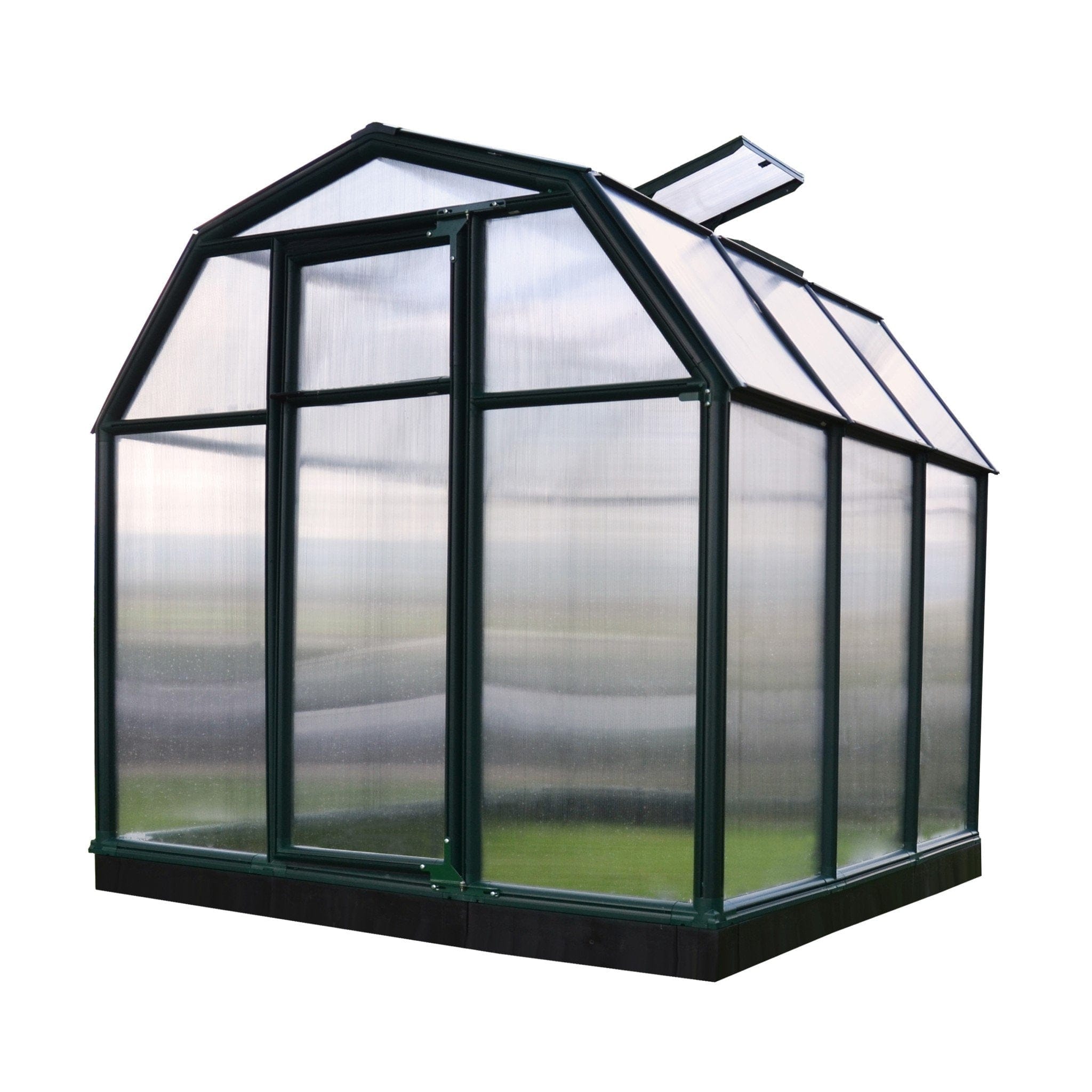 Palram - Canopia | EcoGrow Greenhouse Kit - 6 Ft Wide - Green With 6mm Twin-wall Polycarbonate Glazing