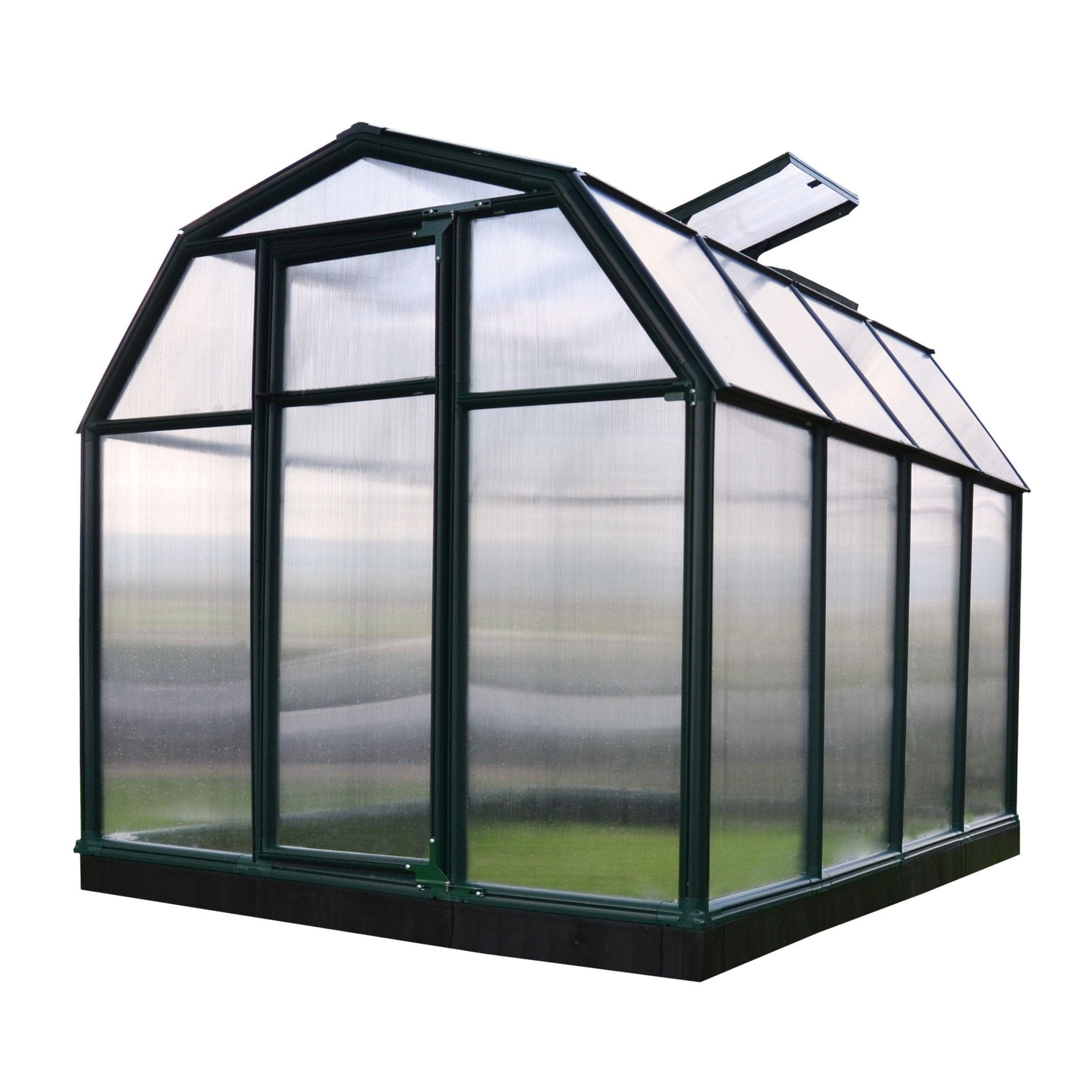 Palram - Canopia | EcoGrow Greenhouse Kit - 6 Ft Wide - Green With 6mm Twin-wall Polycarbonate Glazing