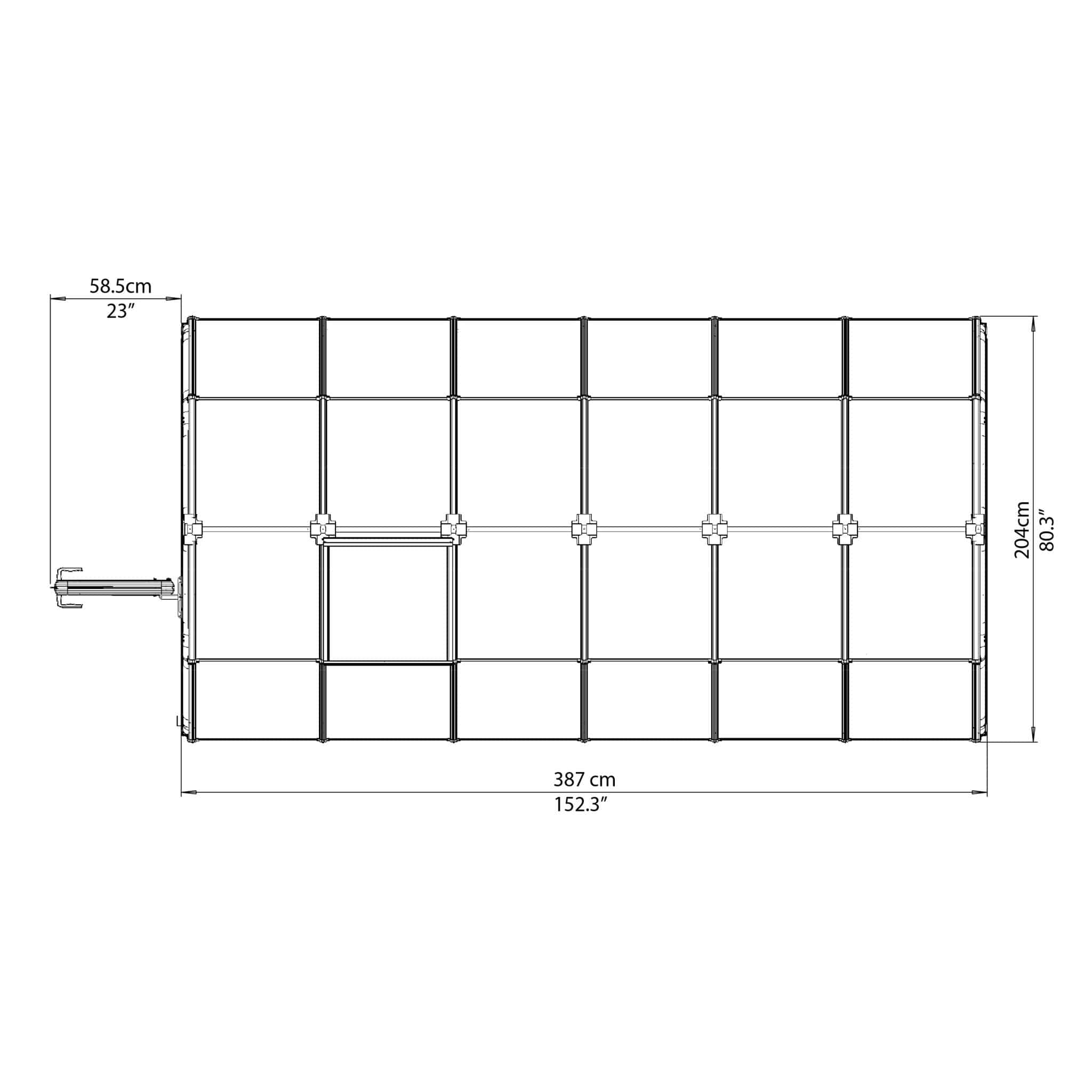 Palram - Canopia | EcoGrow Greenhouse Kit - 6 Ft Wide - Green With 6mm Twin-wall Polycarbonate Glazing