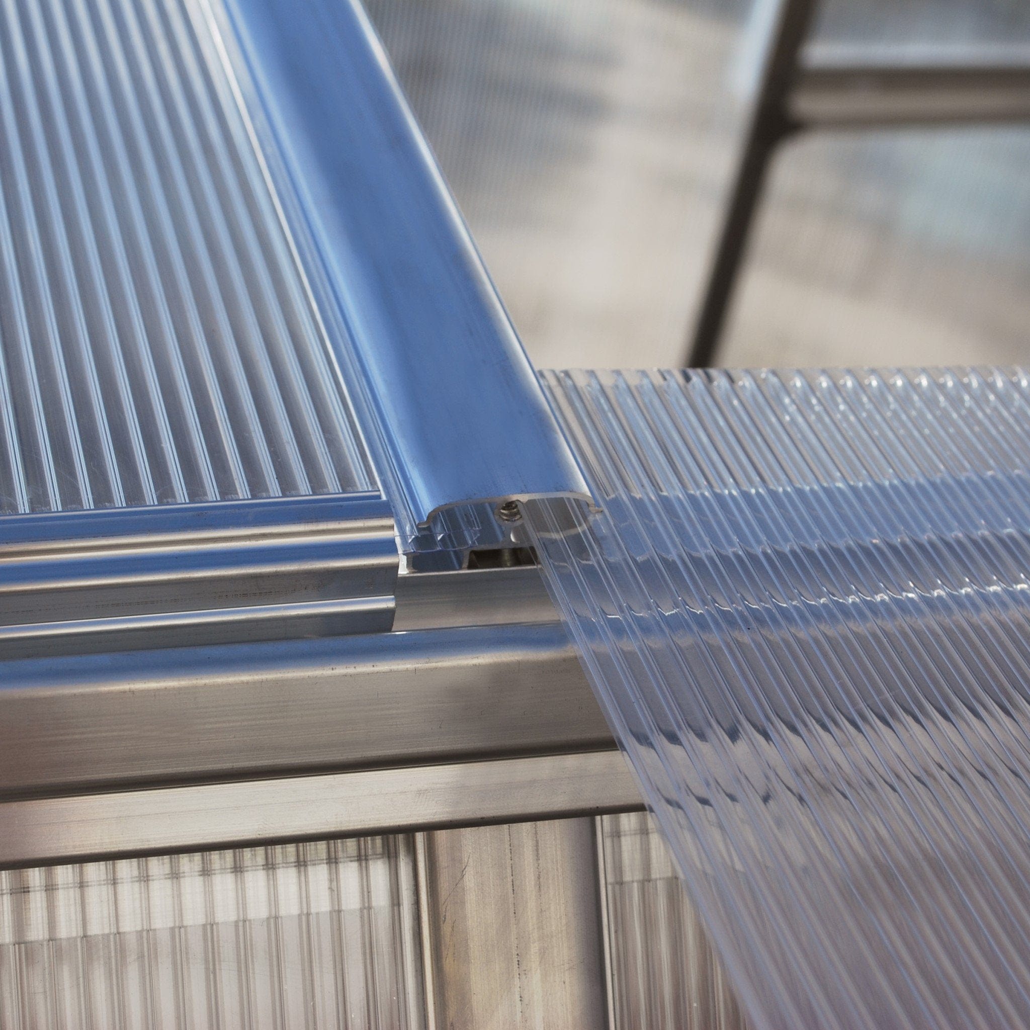 Palram - Canopia | Essence Greenhouse Kit - Silver With 4mm Twin-wall Polycarbonate Glazing