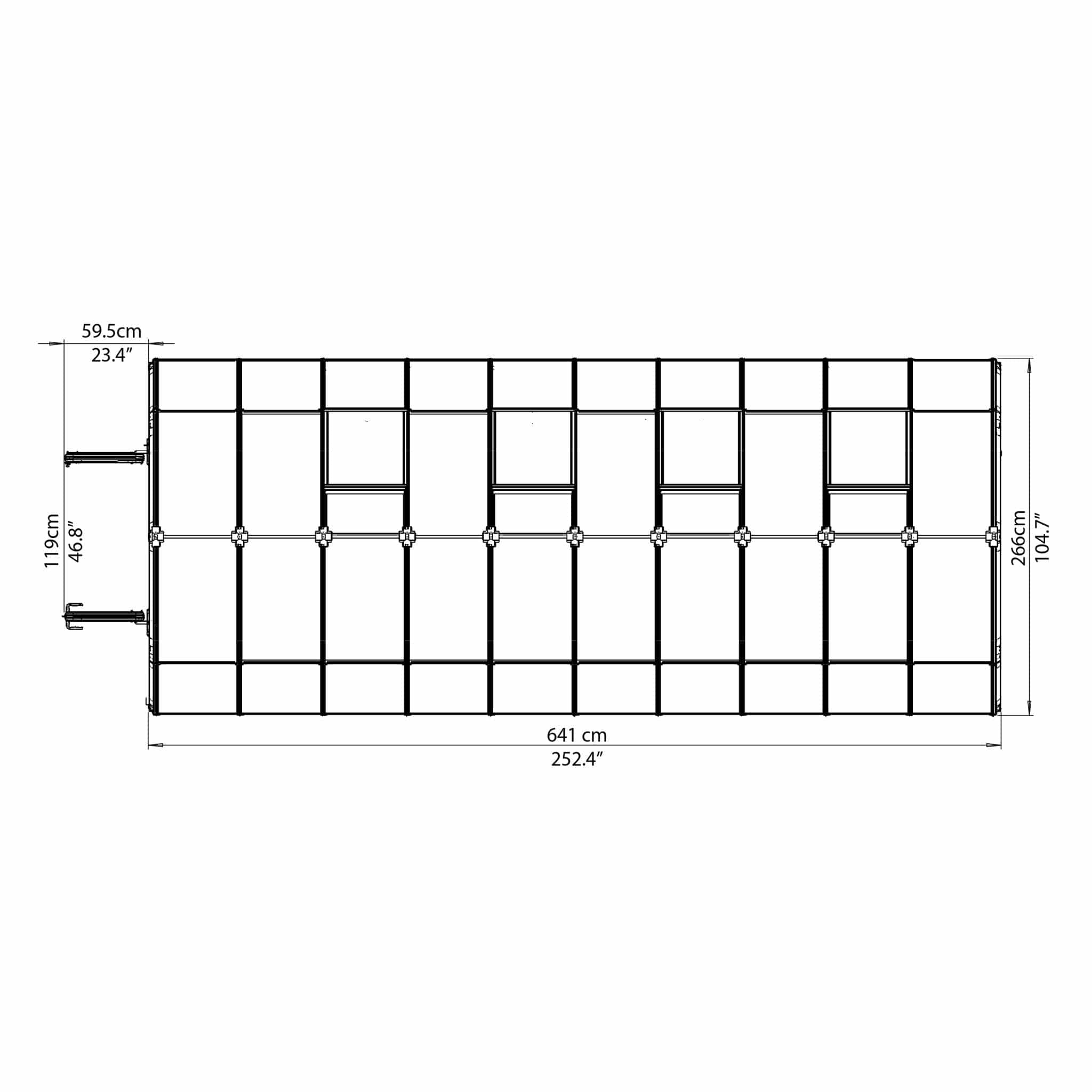 Palram - Canopia | Hobby Gardener Greenhouse Kit - 8 Ft Wide - Green With 6mm Twin-wall Polycarbonate Glazing