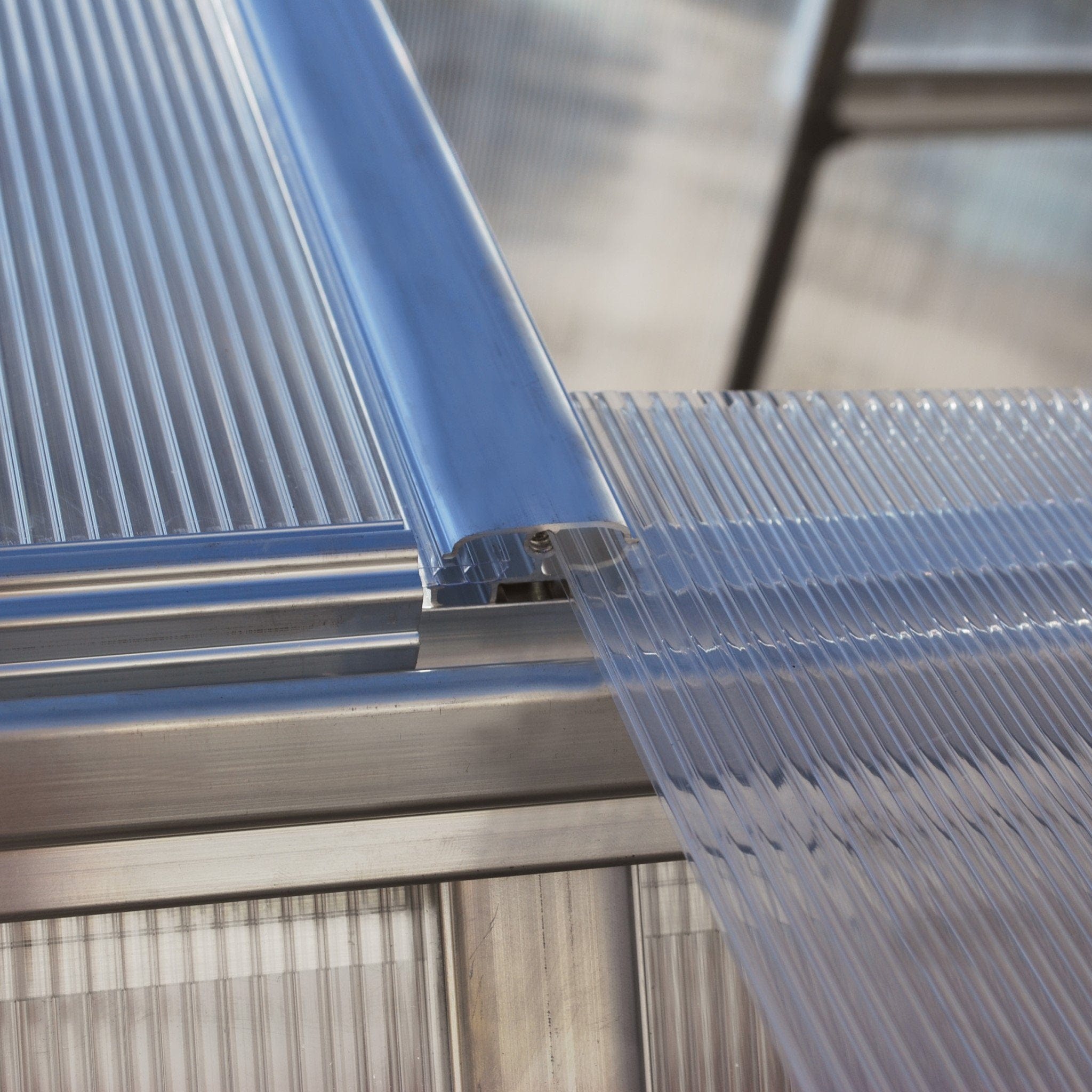 Palram - Canopia | Hybrid Greenhouse Kit - Silver With 0.8mm Polycarbonate Glazing