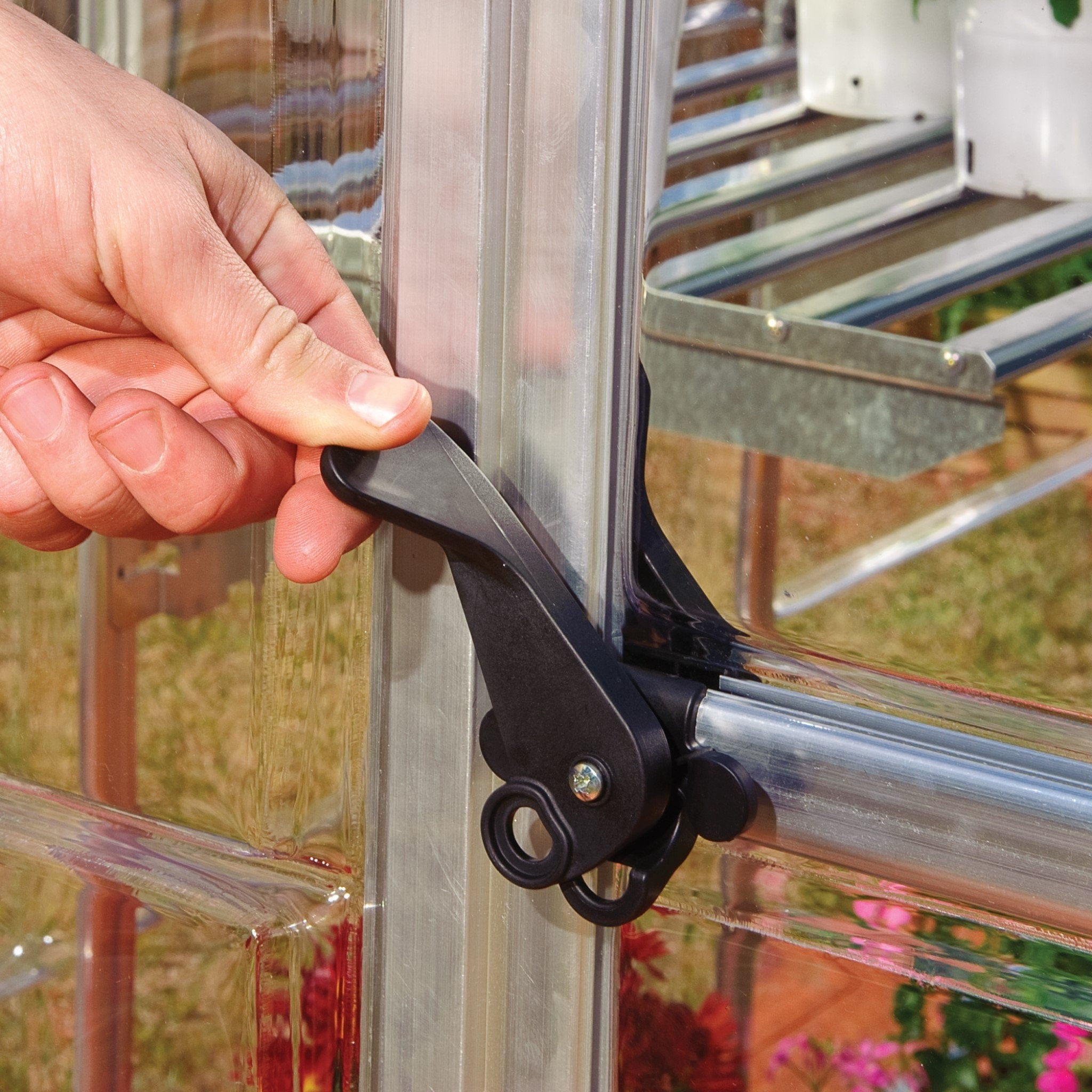 Palram - Canopia | 6x4 Ft Hybrid Greenhouse Kit - Green With 0.8mm Polycarbonate Glazing
