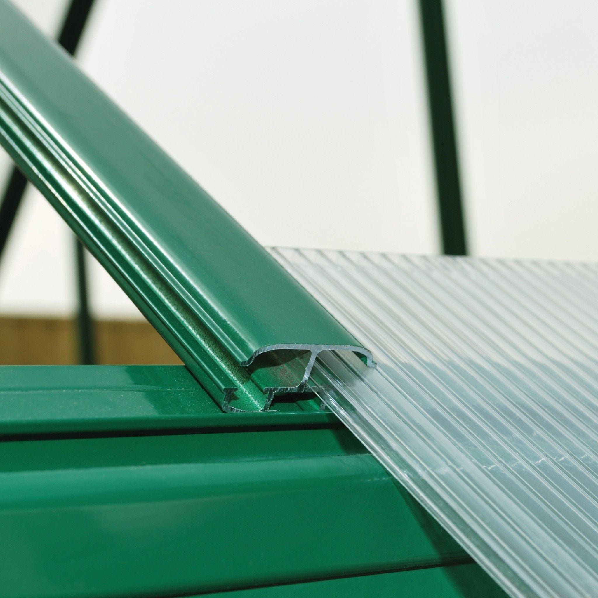Palram - Canopia | 6X8 ft Hybrid Greenhouse Kit - Green With 0.8mm Polycarbonate Glazing