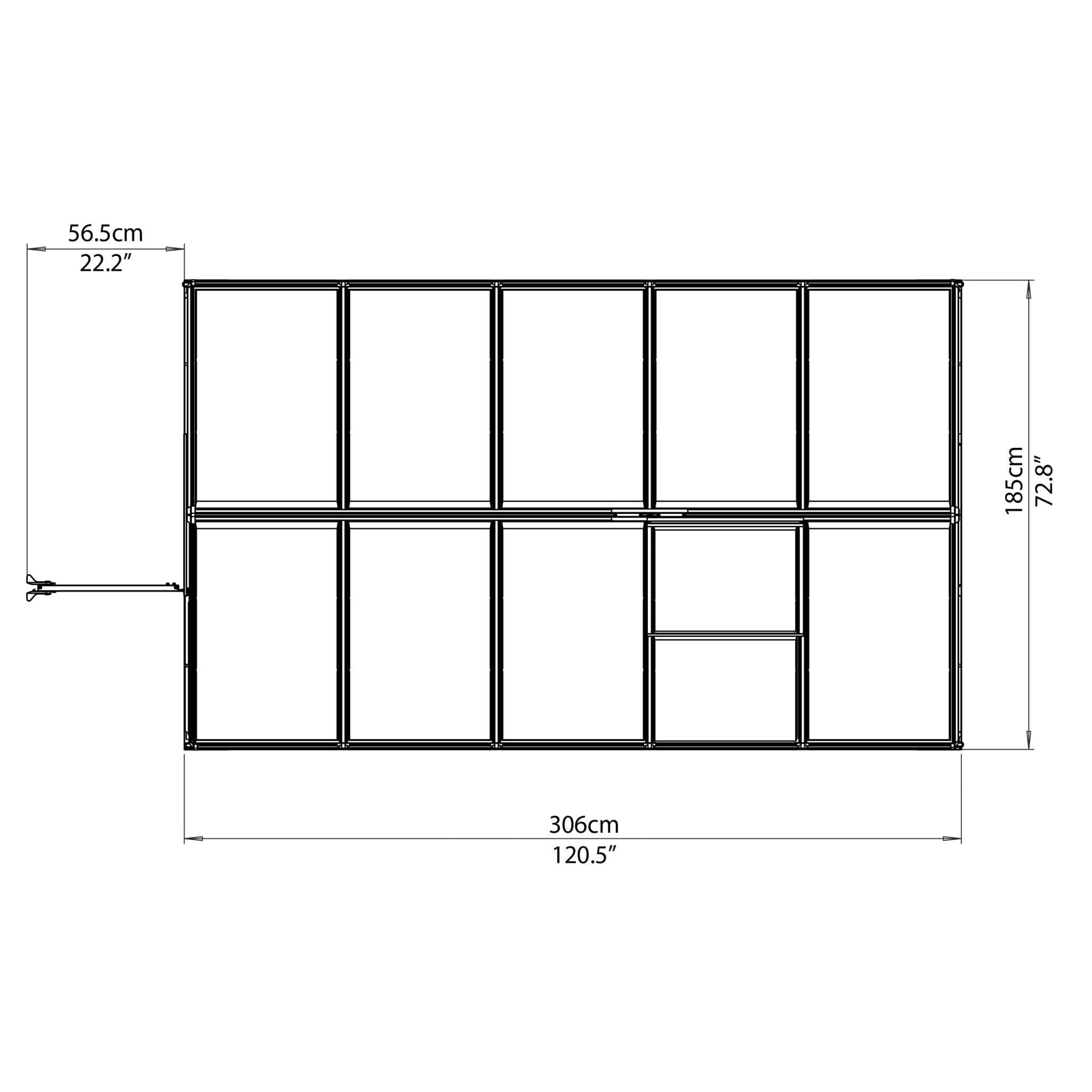 Palram - Canopia | Mythos Greenhouse Kit - 6 Ft Wide - Silver With 4mm Twin-wall Polycarbonate Glazing