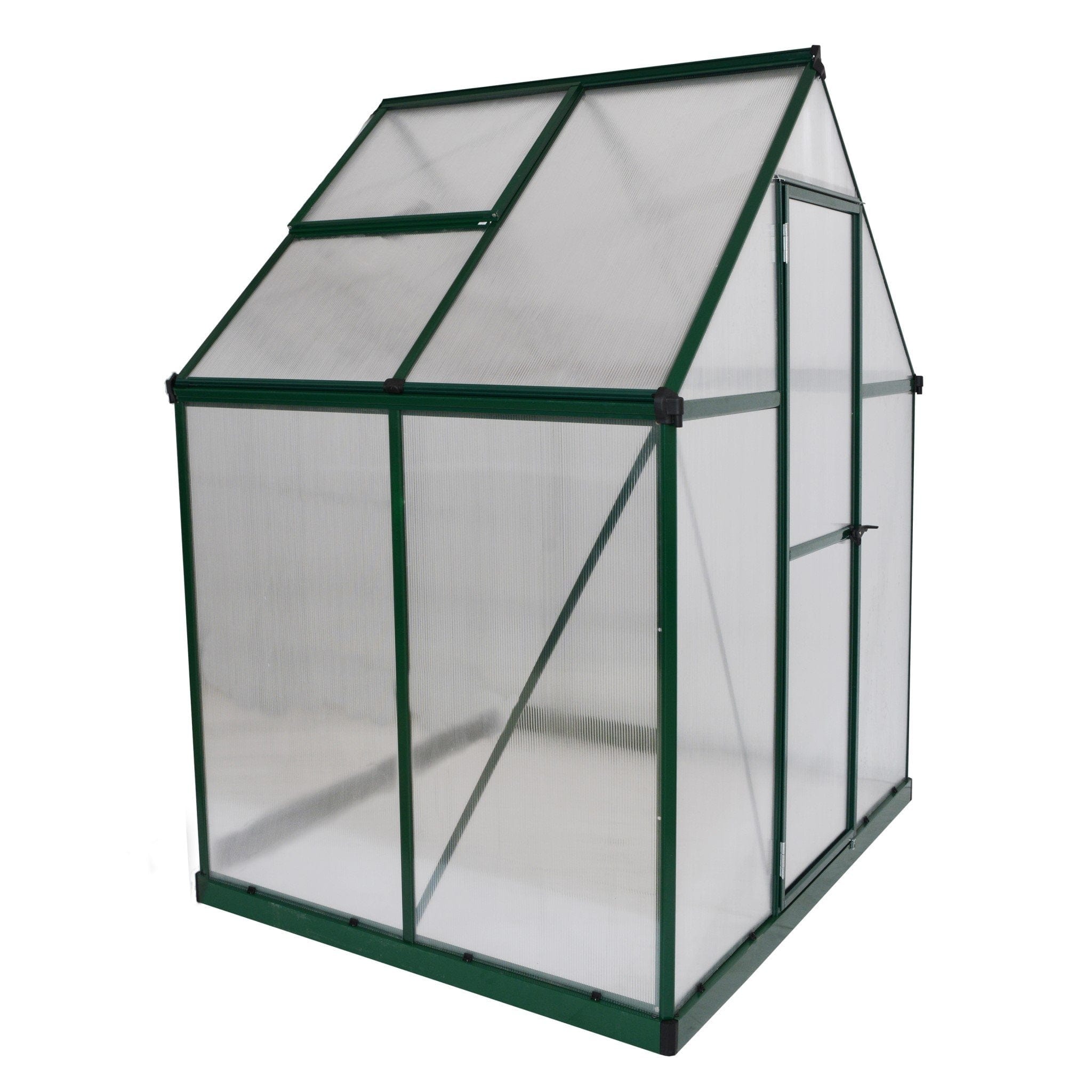 Palram - Canopia | Mythos Greenhouse Kit - 6 Ft Wide - Silver With 4mm Twin-wall Polycarbonate Glazing