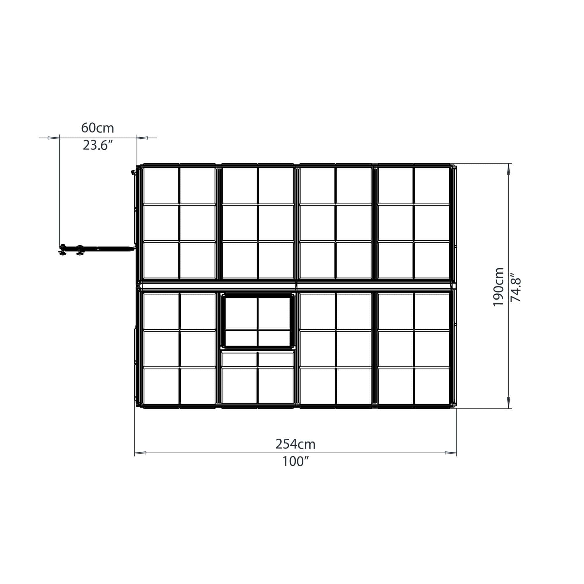 Palram - Canopia | Snap & Grow Greenhouse Kit - 6ft Wide - Silver With 0.8mm Polycarbonate Glazing
