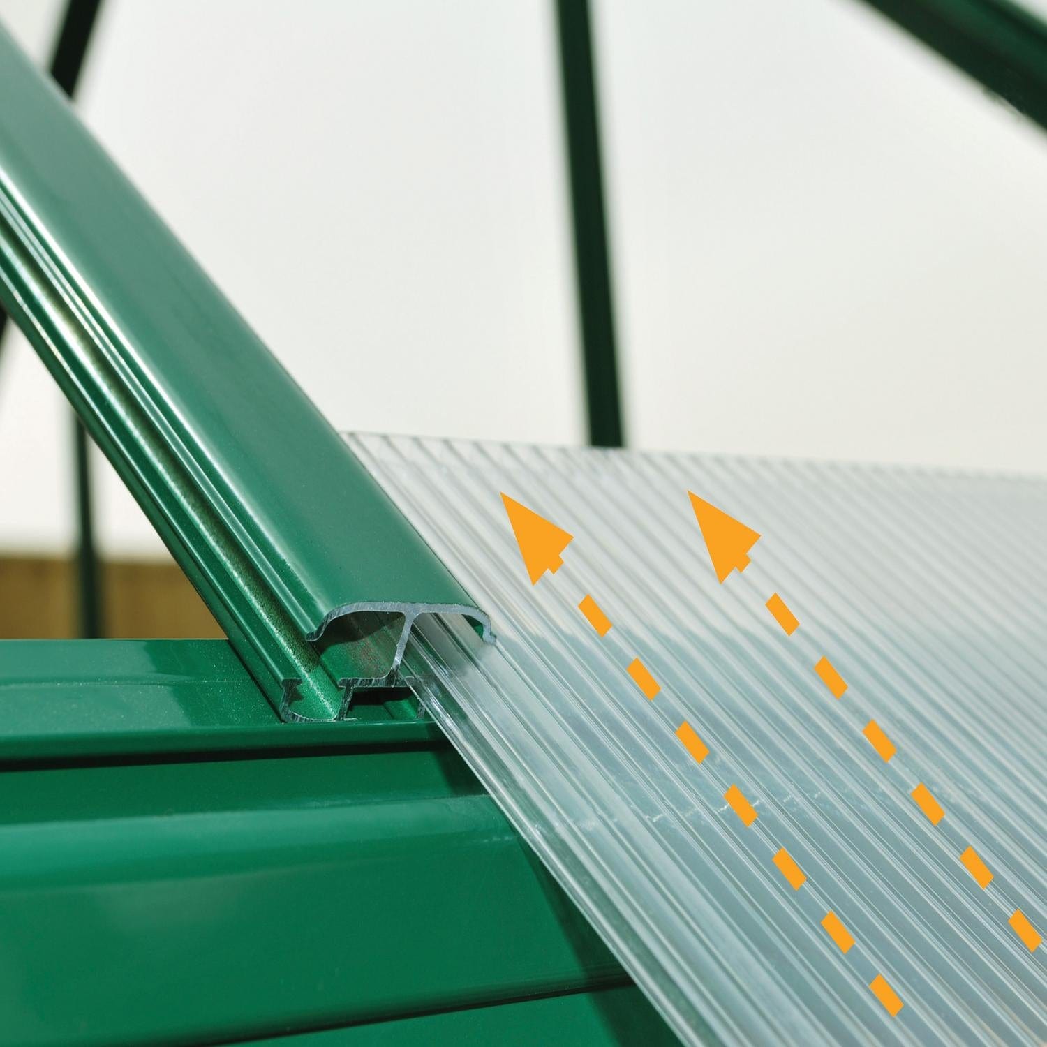 Palram - Canopia | 6x10 Ft Hybrid Greenhouse Kit - Green With 0.8mm Polycarbonate Glazing