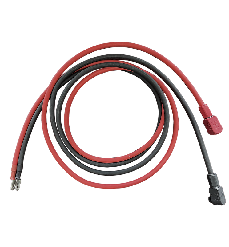 RUiXU 4AWG Cable-5/16” Lugs + Pluggable Battery Pole Connector  -Black and Red