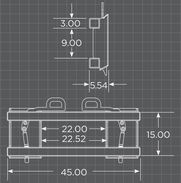 Loflin Fabrication | Universal Adapter | 36″–50″ Width | For Skid Steer & Tractor Loader